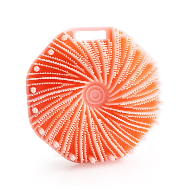 Silicone Body Scrubber for Bath and Shower - Exfoliating Cleansing Brush for Sensitive Skin