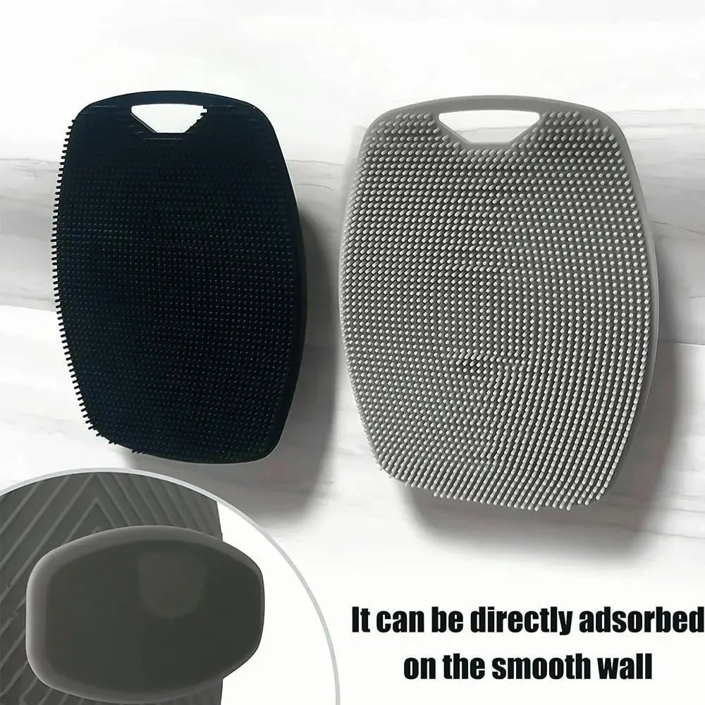 Soft Silicone Bath Body Brush Exfoliating Shower Scrubber Deep Cleaning Back Massage Sponge for Home Bathroom Spa Care