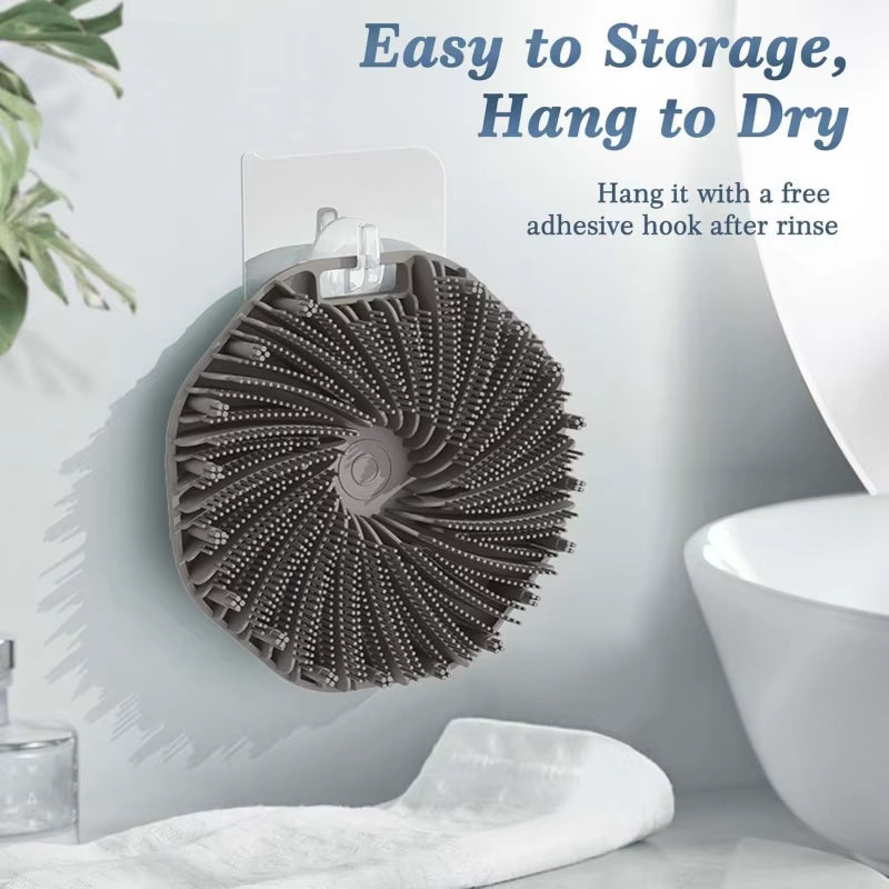 Silicone Body Scrubber for Bath and Shower - Exfoliating Cleansing Brush for Sensitive Skin
