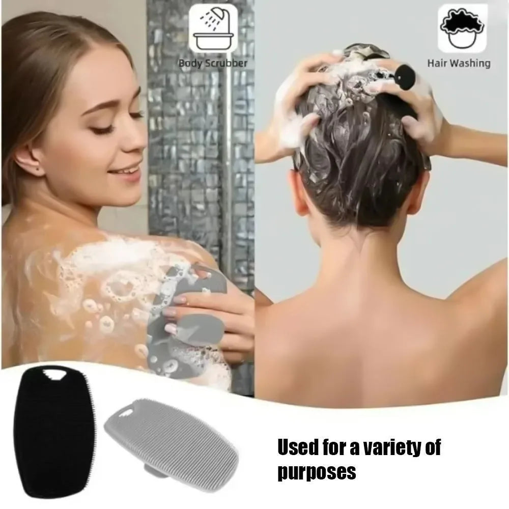 Soft Silicone Bath Body Brush Exfoliating Shower Scrubber Deep Cleaning Back Massage Sponge for Home Bathroom Spa Care