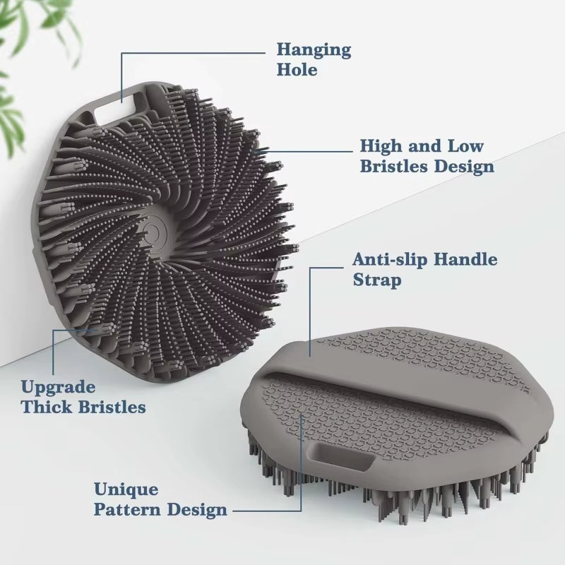 Silicone Body Scrubber for Bath and Shower - Exfoliating Cleansing Brush for Sensitive Skin